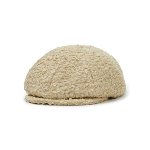 NEWSBOY CAP_CURLY BEIGE