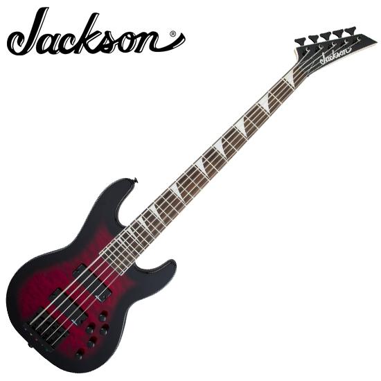 [Jackson] JS Series Concert™ Bass JS3VQ (Active) -   Transparent Red Burst 콘서트 베이스 5현
