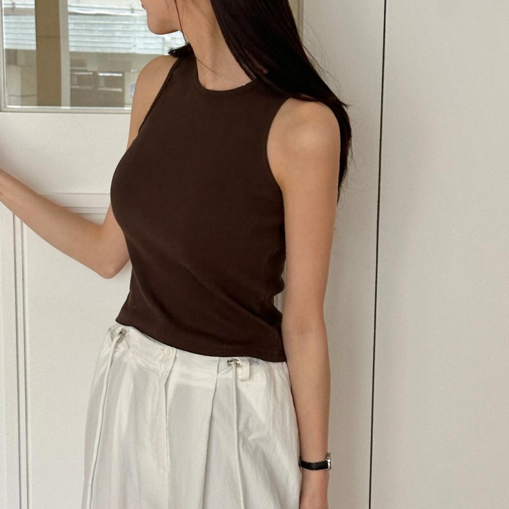 쫀쫀 스판 골지 나시 부유방커버나시