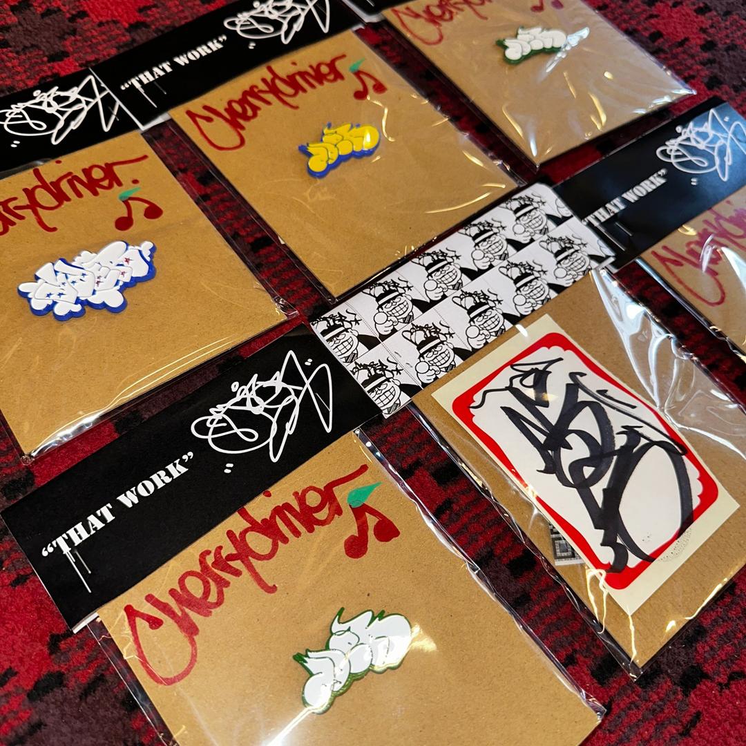 Cherry Driver X Rob Pin & Sticker Pack