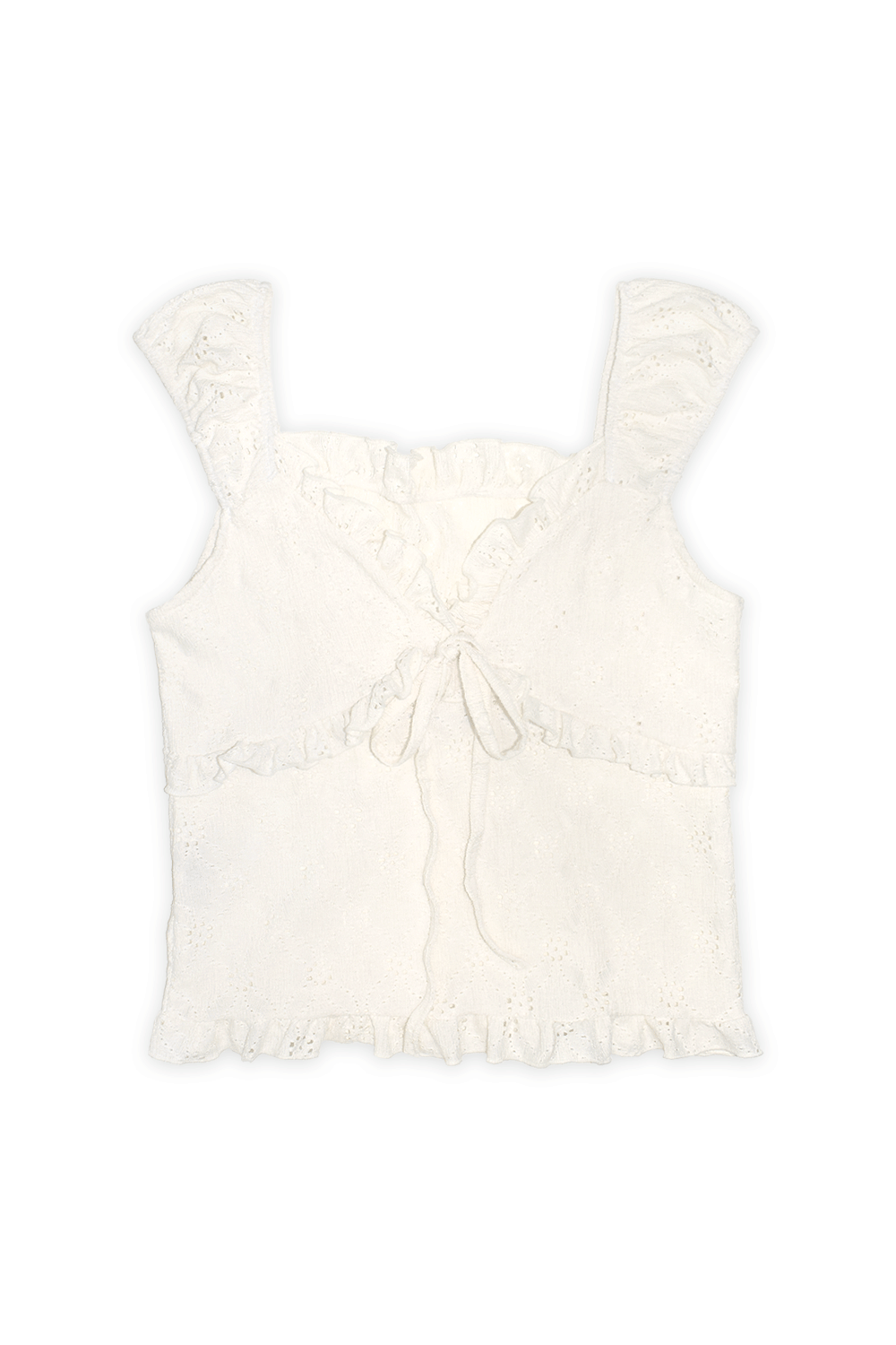 아쿠비클럽 [ACUBI CLUB] billy punching sleeveless top (2colors)