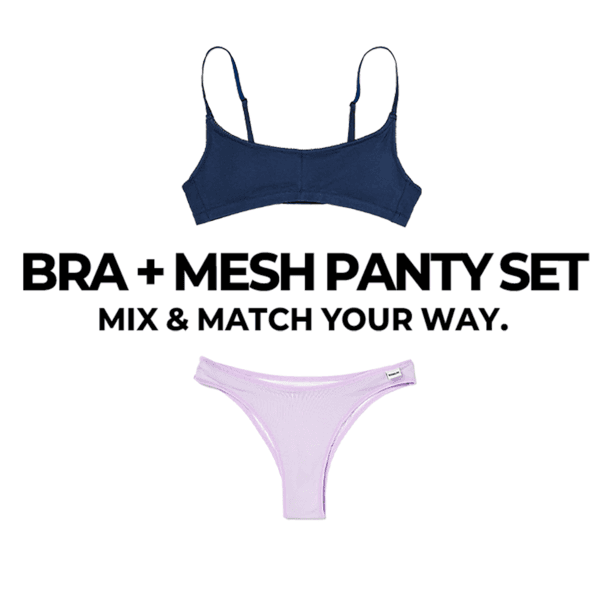(Set) Bralette 1 + Mesh Cheeky 1