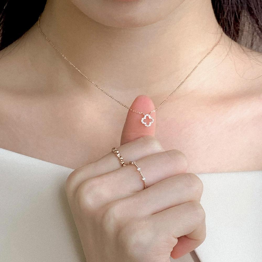 14k 티 클로버 목걸이 20대 선물 여자 주얼리 브랜드
