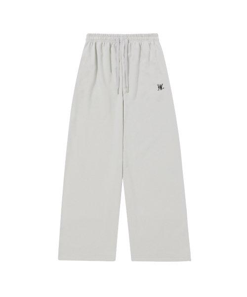 Signature relax wide pants - LIGHT GREY