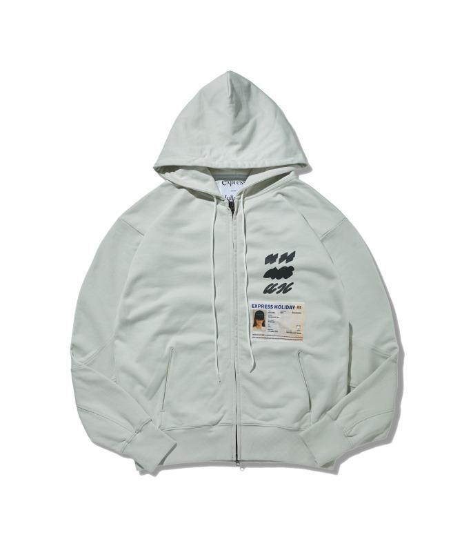 Passport Hoodie Zip-Up_Sky Blue