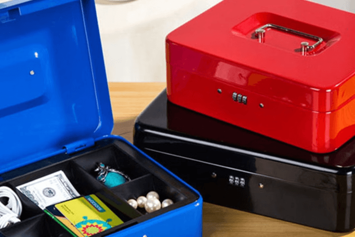 자물쇠 소형금고 미니돈통 수납함 대형