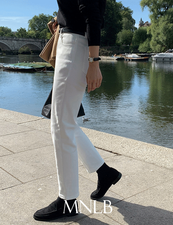 미니뽕 🌱[2만장돌파/바지/면바지][직진배송][MNLB] 랜드 데일리 세미일자 코튼 팬츠