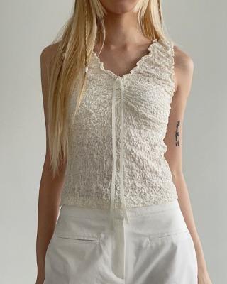 wave wrinkle sleeveless (3color)