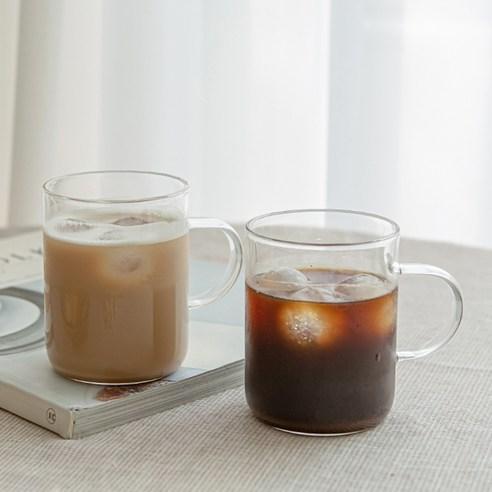 에스크제이 내열 유리 머그컵 300ml - 커피잔 | 쿠팡