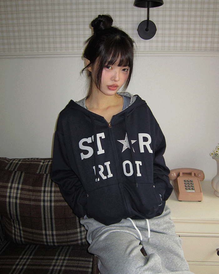 원더원더 [캐주얼⭐] 휴고 스타 투웨이 후드 집업