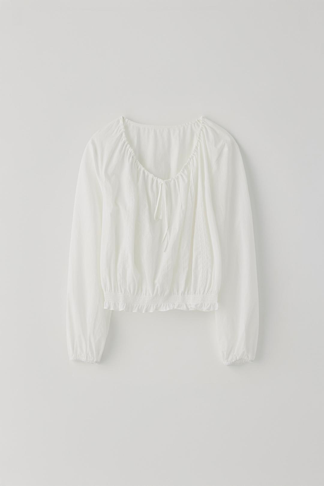 1st re-stock) T/T Lumen tie blouse (ivory)
