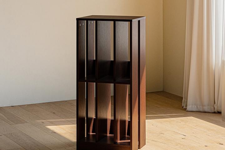 파레드 월넛 2단 거실장 낮은 책장 400 (일반형)