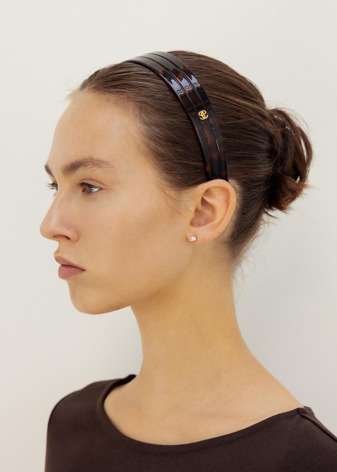 SIE 모노그램 클래식 헤어밴드