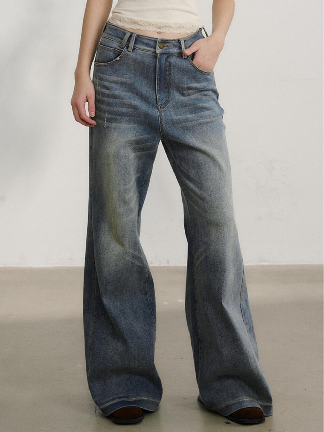 LOLOL Cat Claw Cowboy Straight Jeans