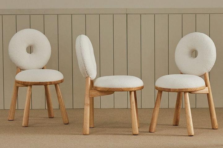 리브 식탁 의자 원목 부클레 편한 인테리어 디자인 카페