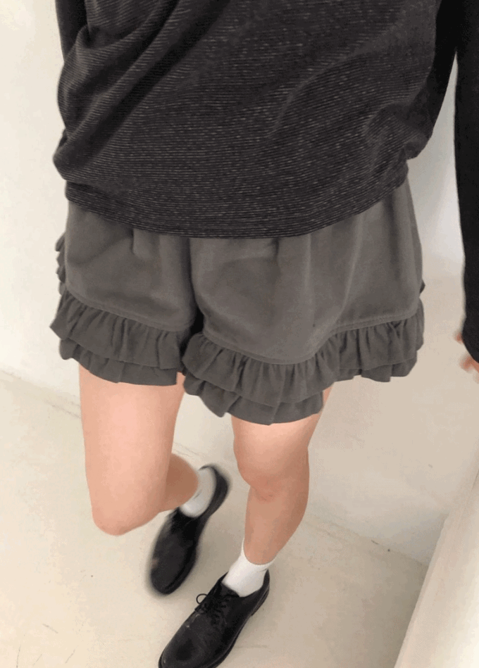푸링 프릴 숏팬츠 (2color)