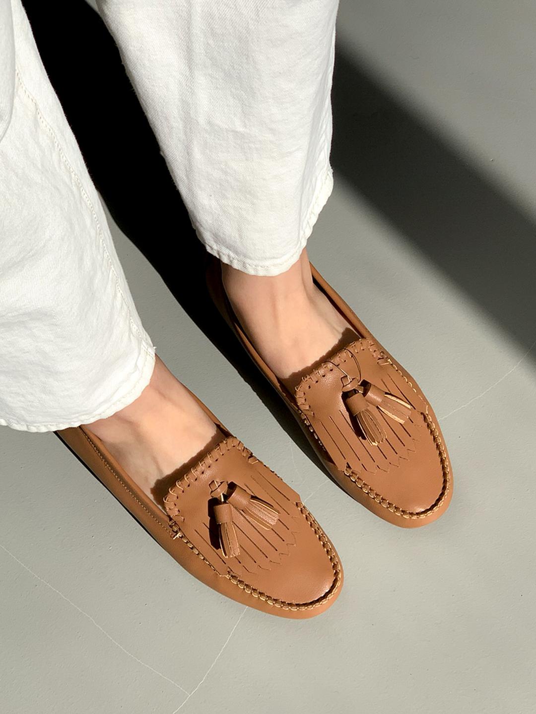 밀로바니 [230-255] 엔프 소가죽 태슬 로퍼 2cm