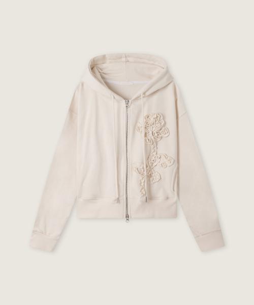 프릴 디테일 후드 집업_RMLWG23YT1_CREAM