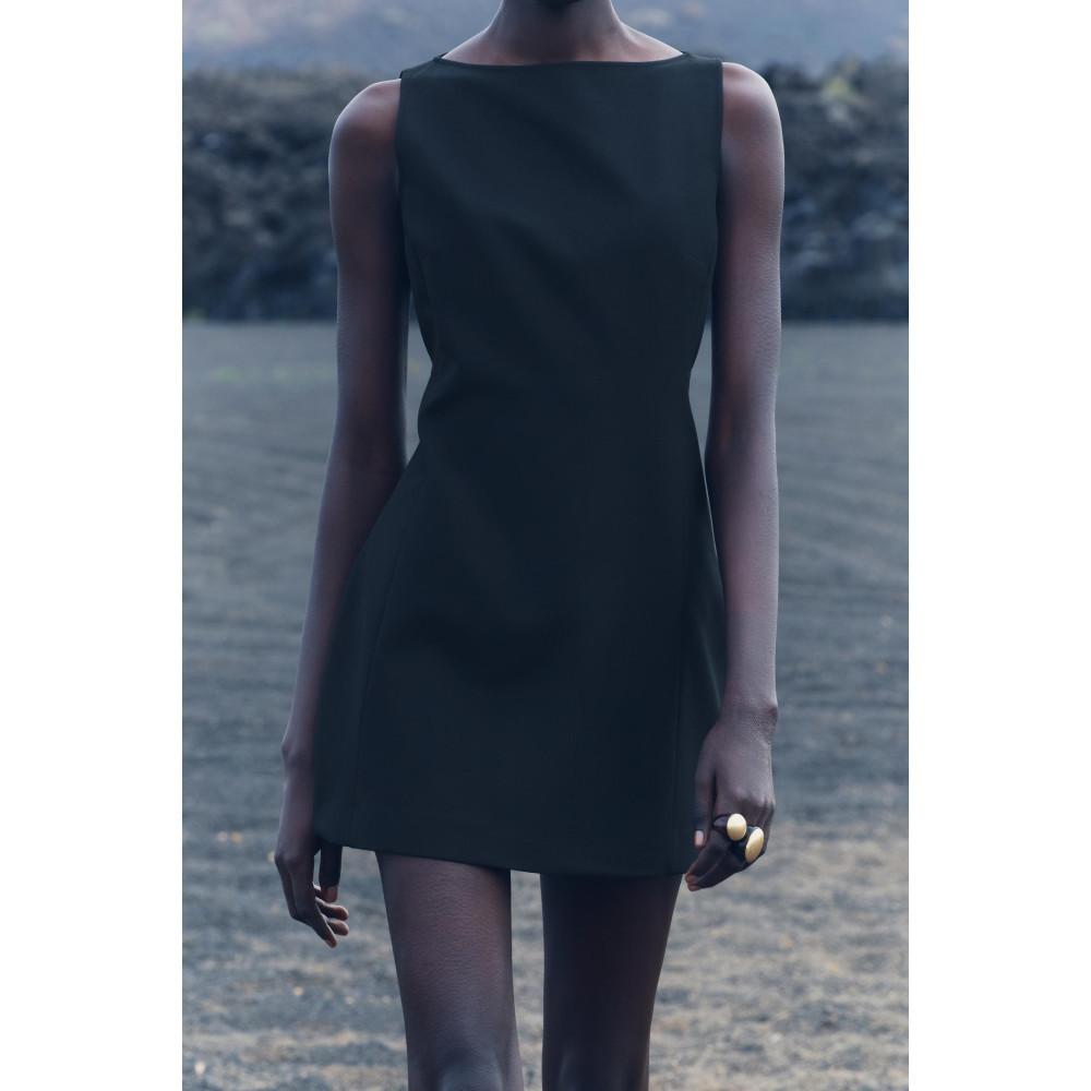ZARA 블랙 원피스 하객룩 셀프 웨딩드레스 ZW COLLECTION SHORT DRESS