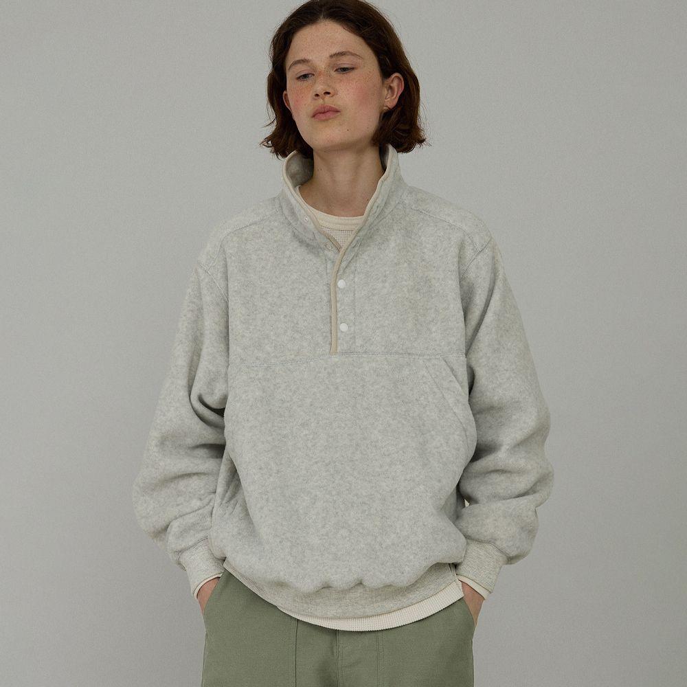 [8th] Teddy fleece anorak_melange oatmeal