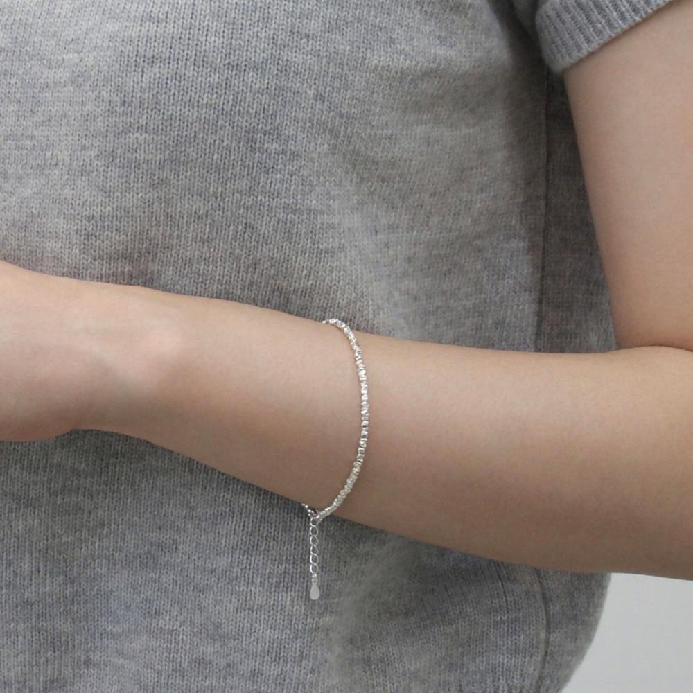 silver925 타이니 실버 스톤 팔찌 : 은웨이