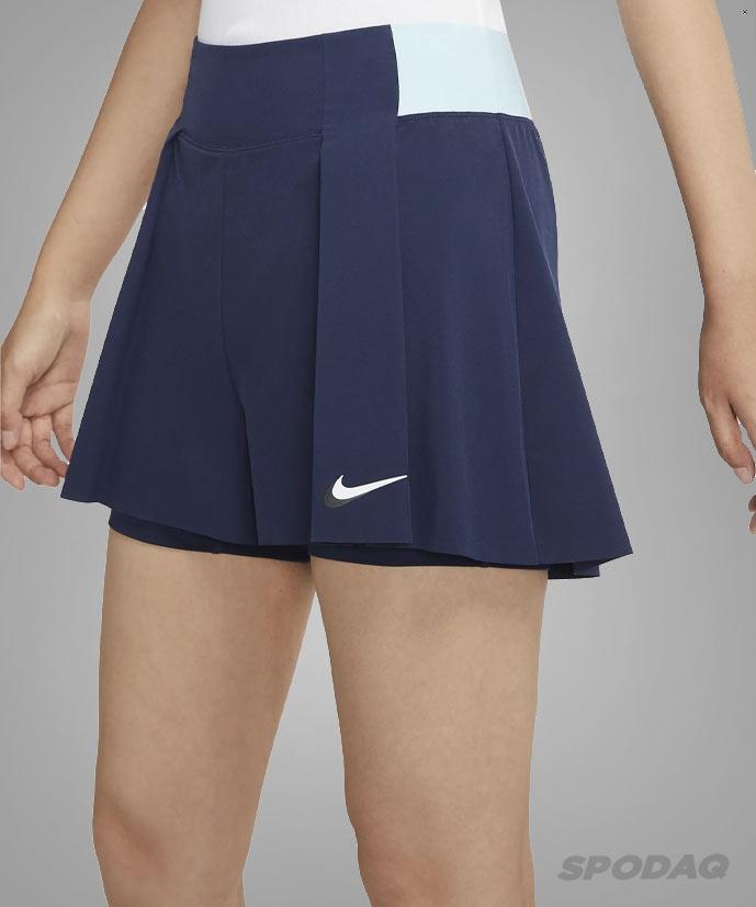 (우먼스) 나이키 코트 드라이 핏 슬램 쇼츠 (DR6789-410) 미드나잇 네이비/글래시어 블루/화이트
