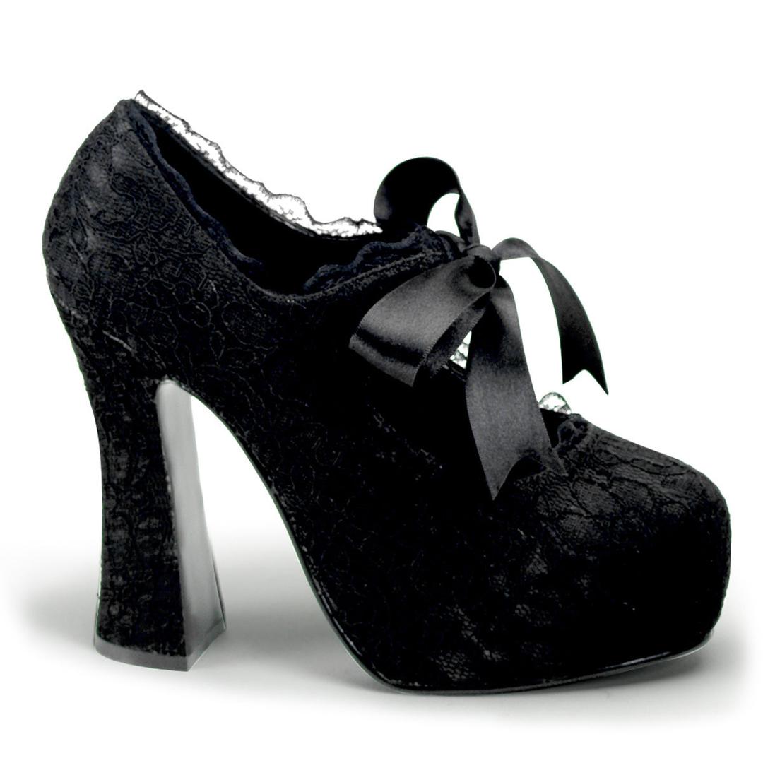 Demon-11 - Black Satin-Black Lace / 10