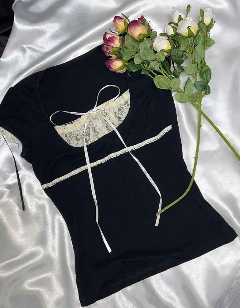 [입고지연, 6/4 발송] lace t [러블리 레이스 티]