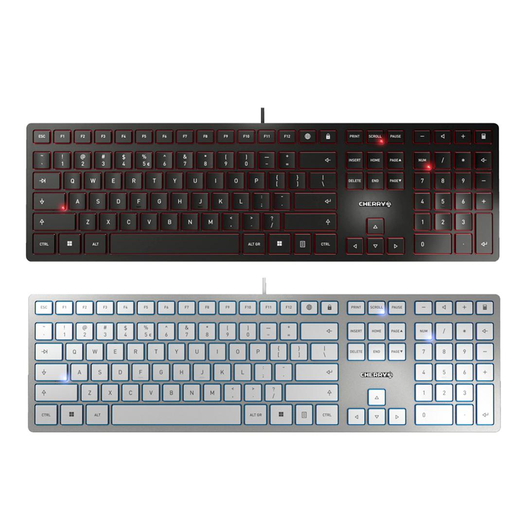 체리키보드 KC6000 무소음 사무용 슬림 펜타그래프 키보드(블랙,실버)