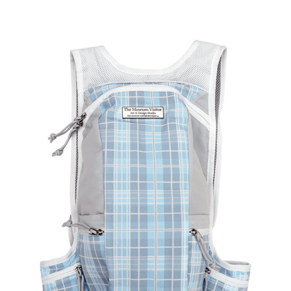 CHECK PRINTED MOUNTAINEERING BACKPACK (SKY BLUE)