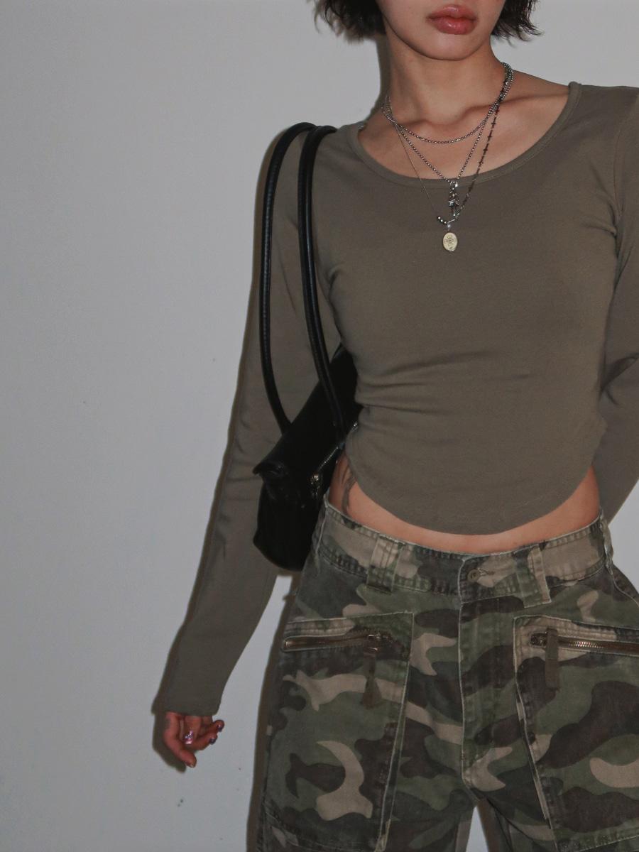 베이직유넥슬림티셔츠-T