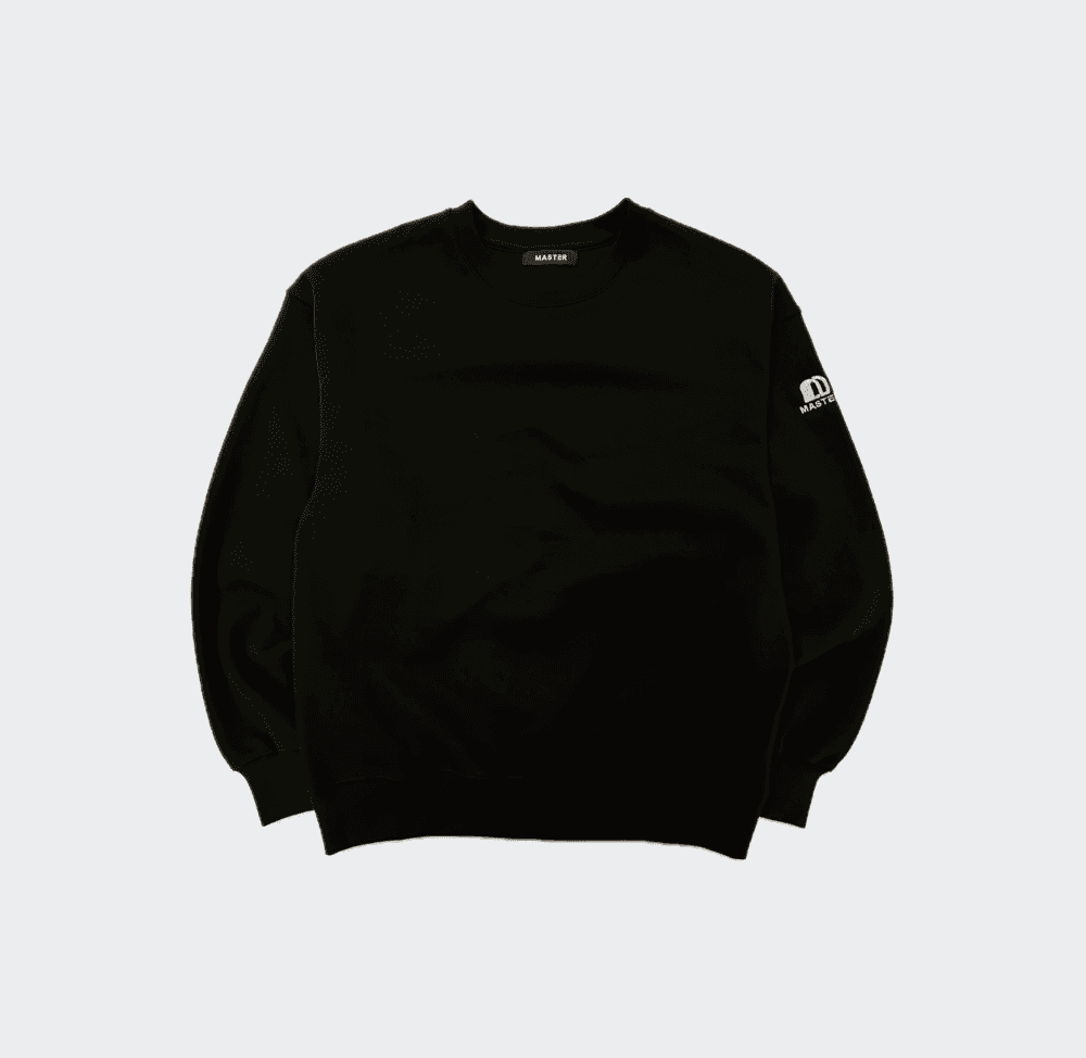 마스터 릴랙스드 블랙 맨투맨