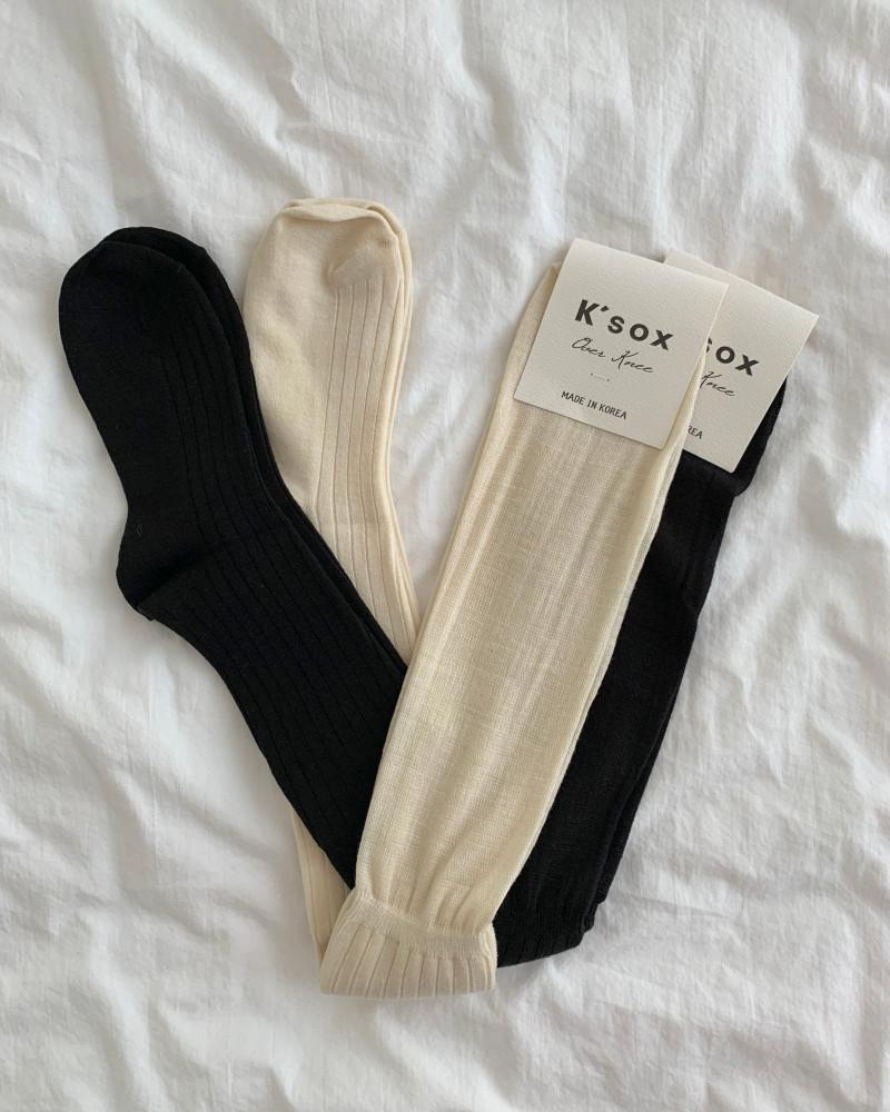 [당일발송] Ksox 케이싹 케이삭 국산 여성 오버니삭스 허벅지양말 필라테스 니삭스 (2c)