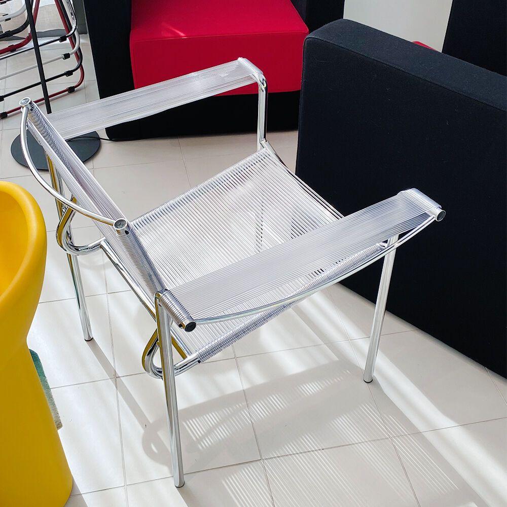 Spaghetti Armchair 109 - 투명 PVC, 크롬 프레임