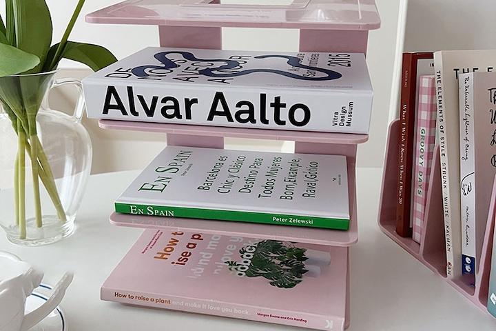 [최대3%+5%쿠폰]아크랙 북엔드 겸 4단 선반 책꽂이 책상 정리 3colors