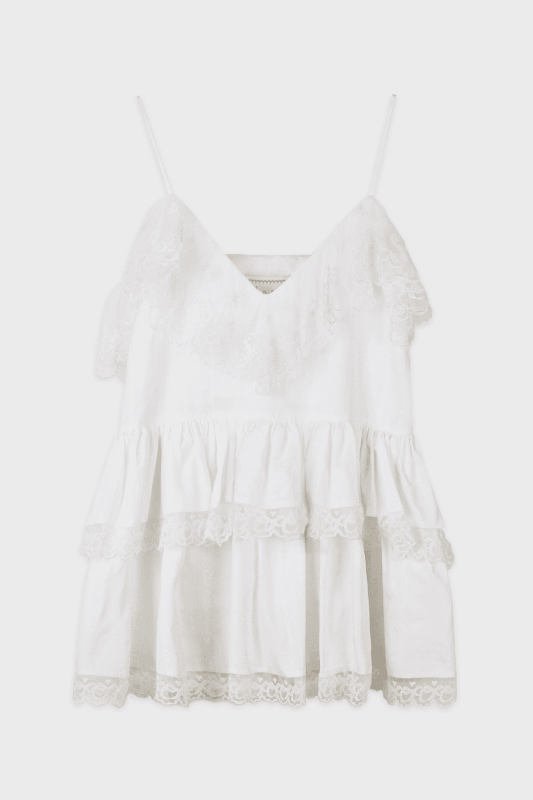 SN V-Neck Lace Sleeveless (Cream)