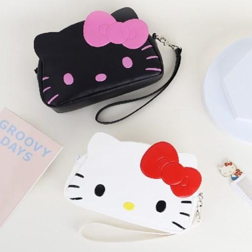 산리오 캐릭터 헬로키티 페이스 컬러풀 파우치