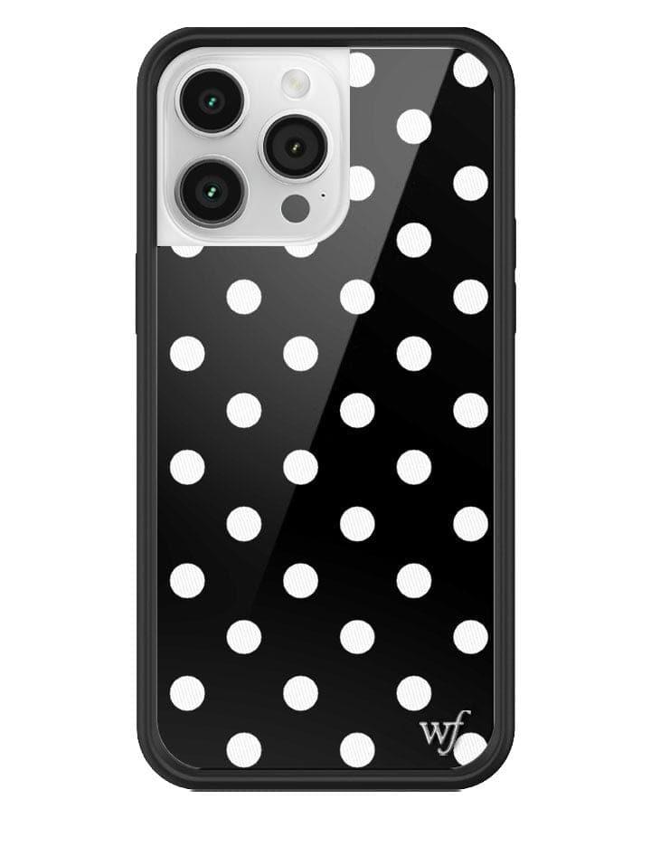Wildflower Polka Dot | Black and White iPhone Case
