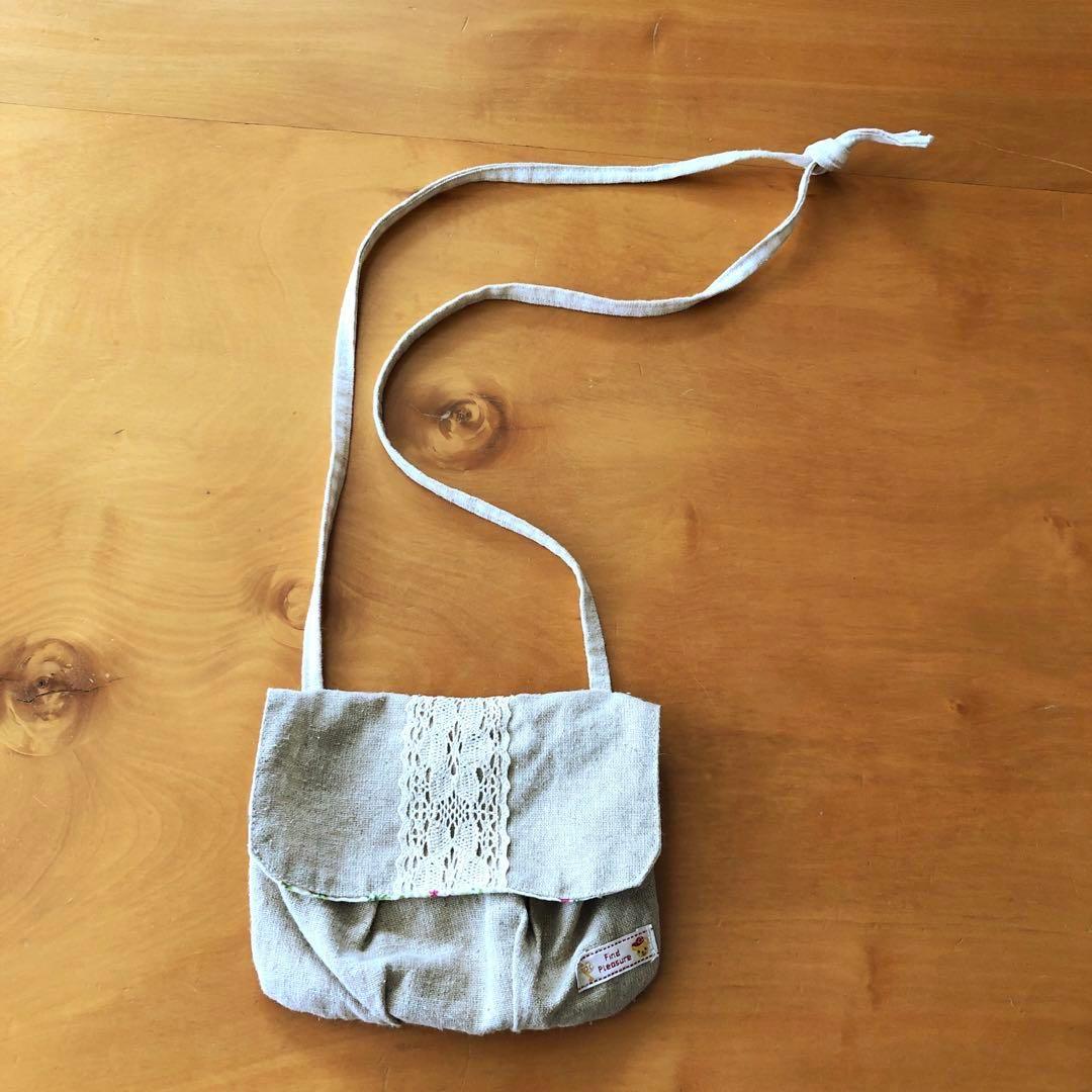 핸드메이드　여아　포치　포셰트　숄더백　코사메　코튼　마