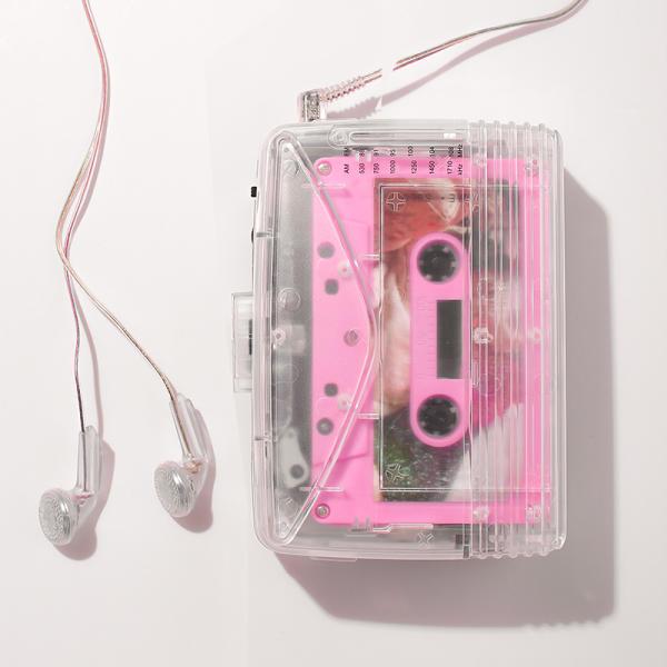 하이틴 레트로 투명 카세트테잎 플레이어 워크맨 카세트 테이프