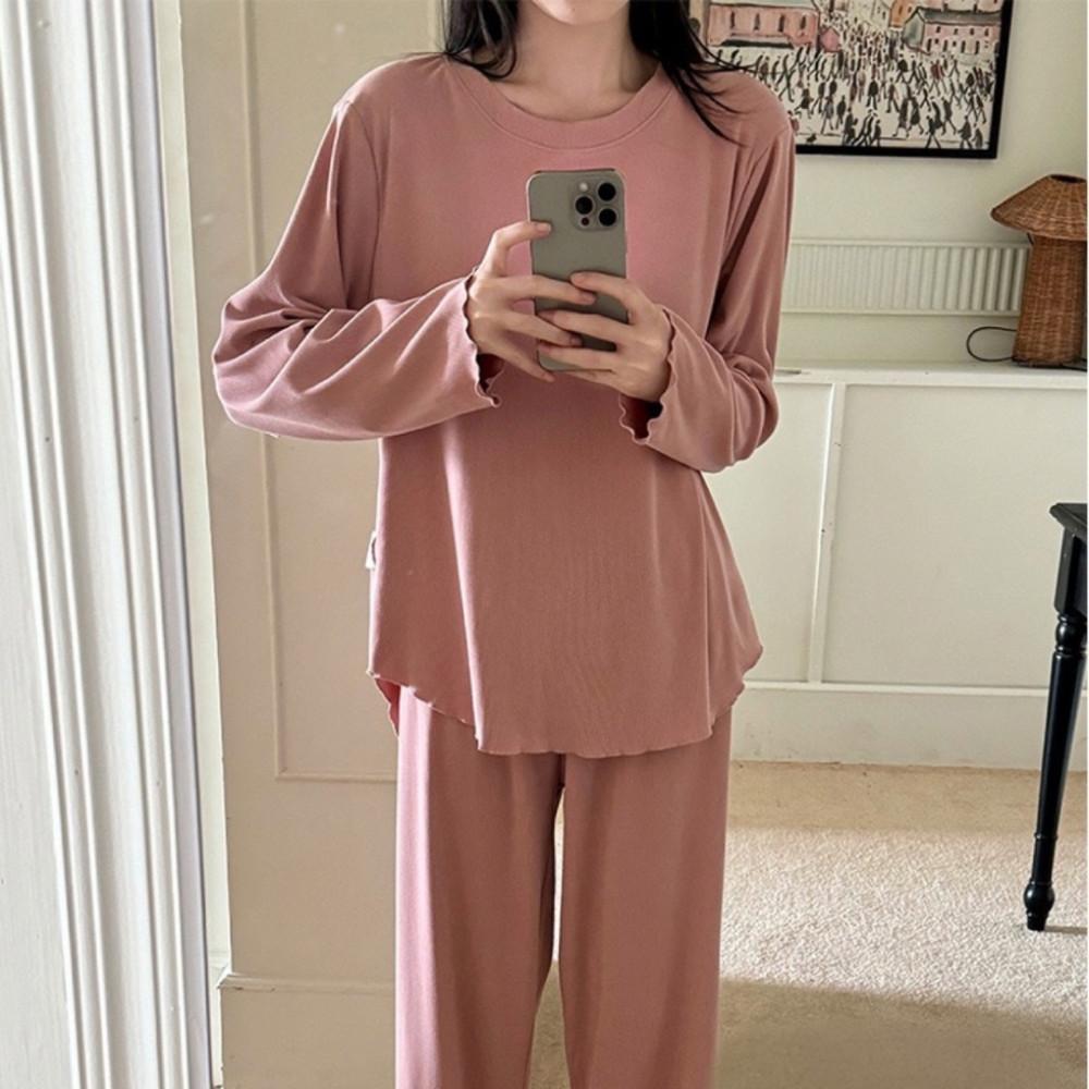 소프티 캡내장 잠옷 홈웨어 세트 (3colors)