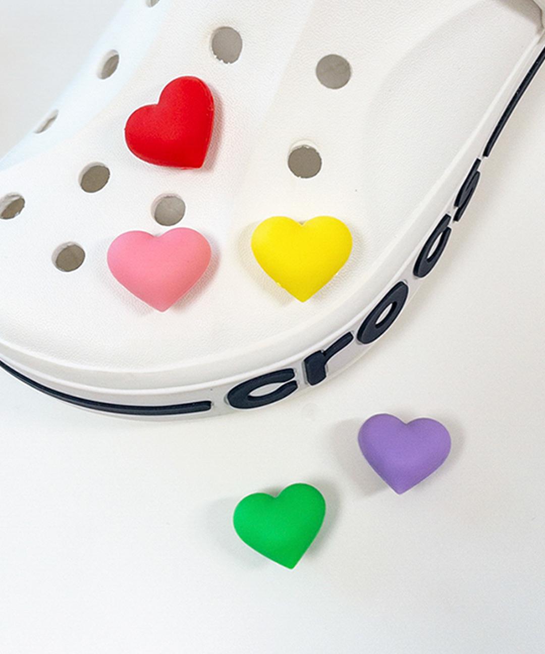 러블리 통통 입체 3D 하트 크록스 지비츠 호환 파츠 신발꾸미기 참 악세사리