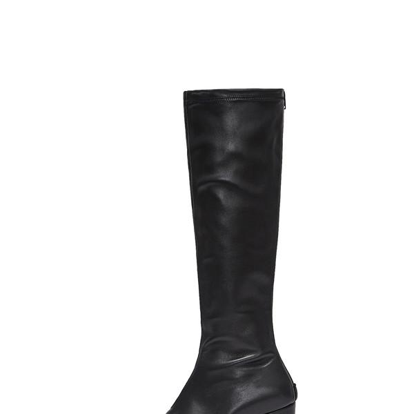 VENDA Paneled Leather Boots - Black
