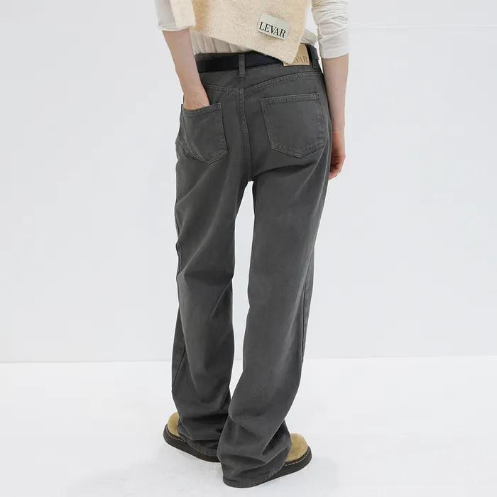 [기장선택] Relaxed Fit Denim - Stone Khaki
