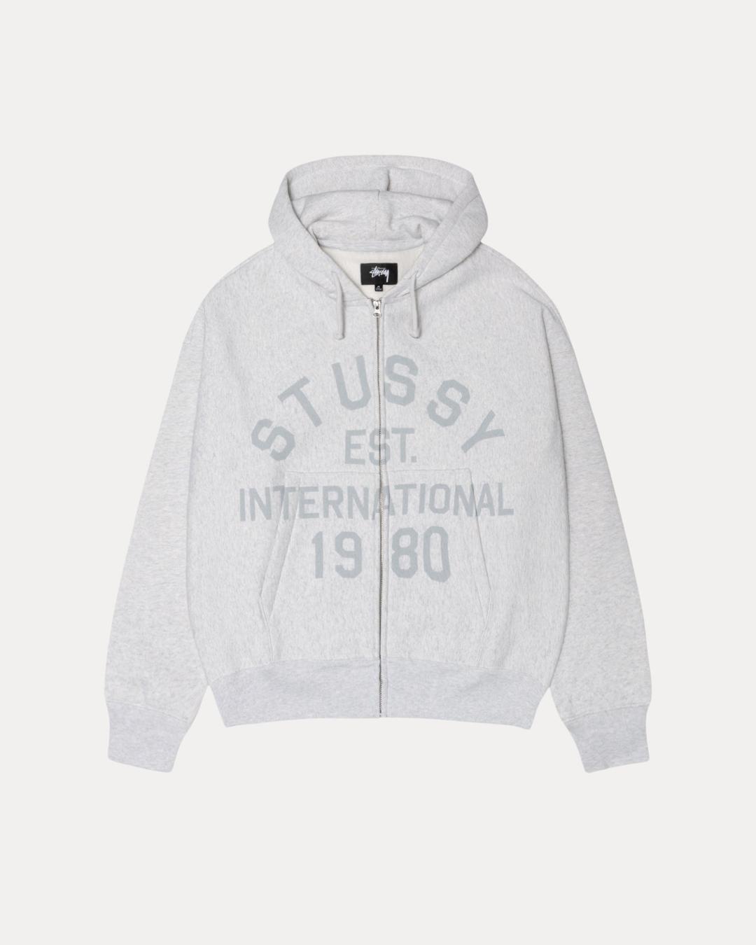 ESTABLISHED ZIP HOODIE - Ash Heather / S