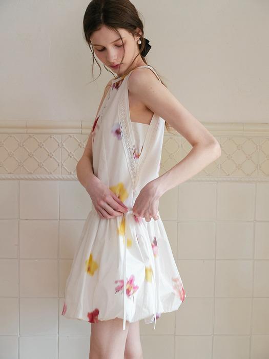 Cest_Smudge halter neck balloon dress