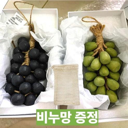 시선담다 포도모양비누 포도비누 비누망 포함 선물세트, 그린샤인(약40알)..., 1개
