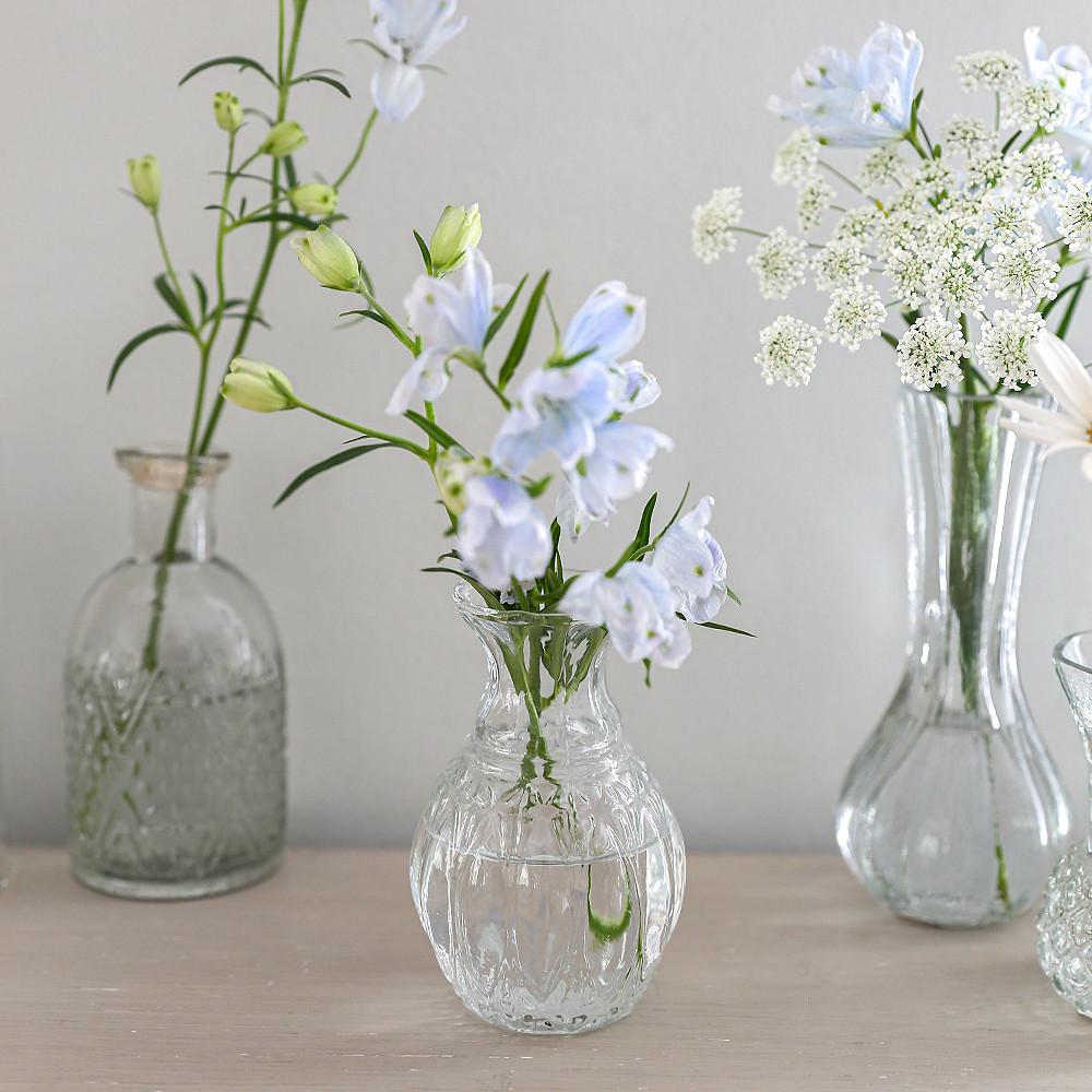 메종드파리 베이스 루나, 예쁜 유리화병, 프렌치 미니꽃병 Ø6x10 cm