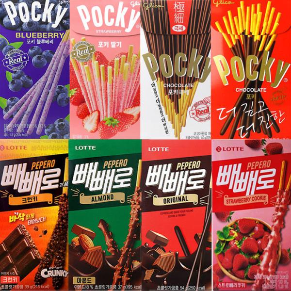 빼빼로 10개,포키,크런키,아몬드,초코,쿠키 골라담기