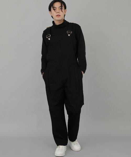 링클포켓 밴드 오버롤 WPB-613 블랙